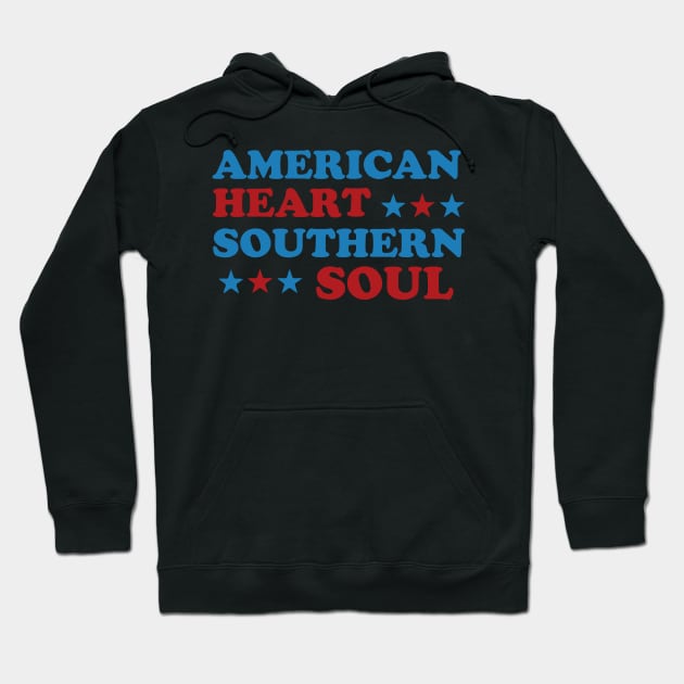 American Heart, Southern Soul - Embrace the Best of Both Worlds Hoodie by Inkonic lines